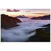 Sunset Above The Clouds Aluminum Print