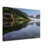 Nordic Fishing House In Fjord Canvas