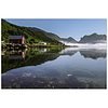 Nordic Fishing House In Fjord Poster