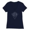 Explore Camping Line Art V-Neck T-shirt